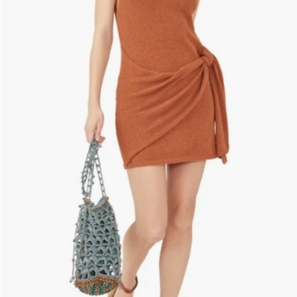 The Free People Sienna Mini Dress in Poppy Sweater